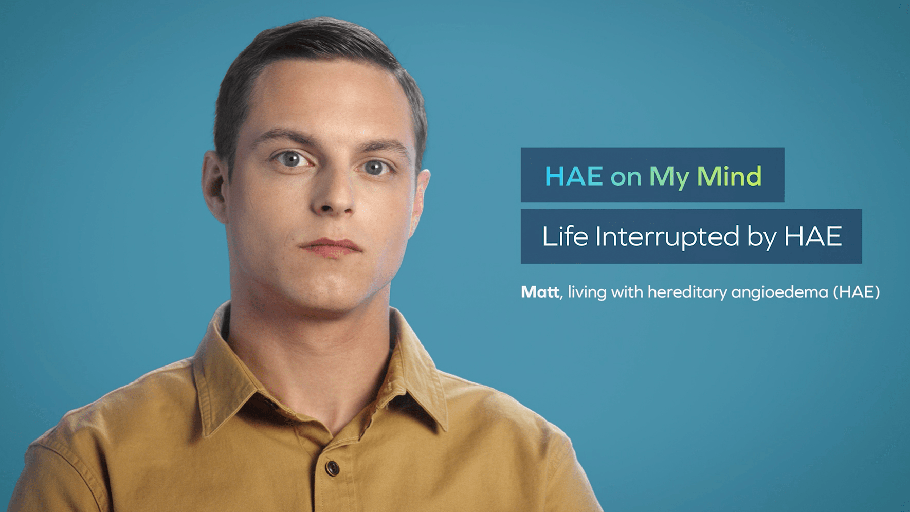 Matt, patient living life with HAE.